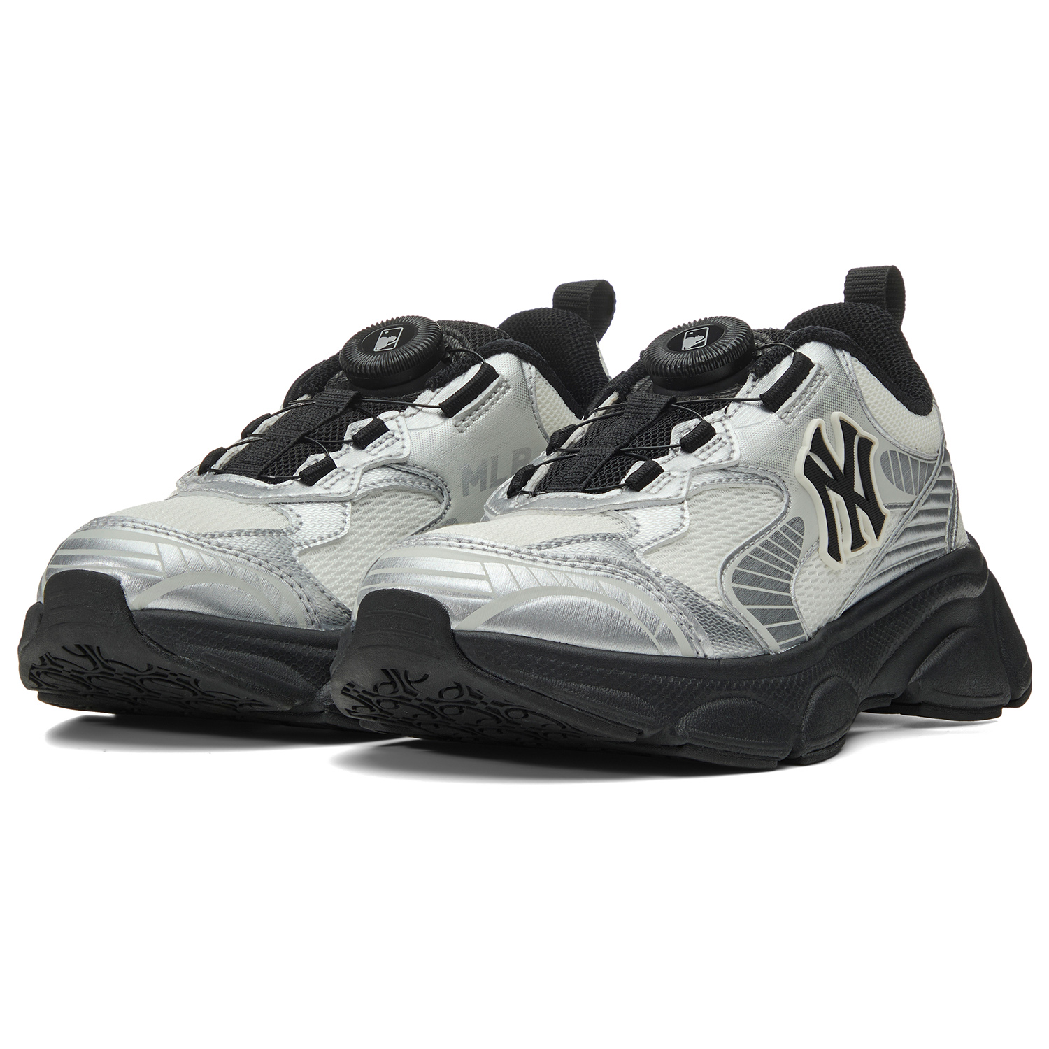 Кроссовки детские New York Yankees Shock Absorbers Low Top для бега MLB, серебряный — фото 4
