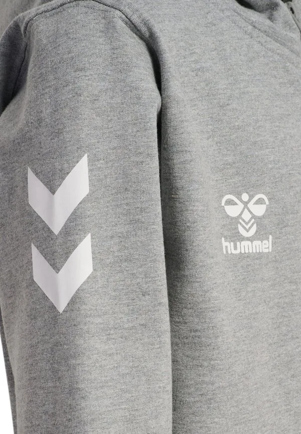 Толстовка на молнии с шевронным узором Hummel, Grey Melange — фото 3