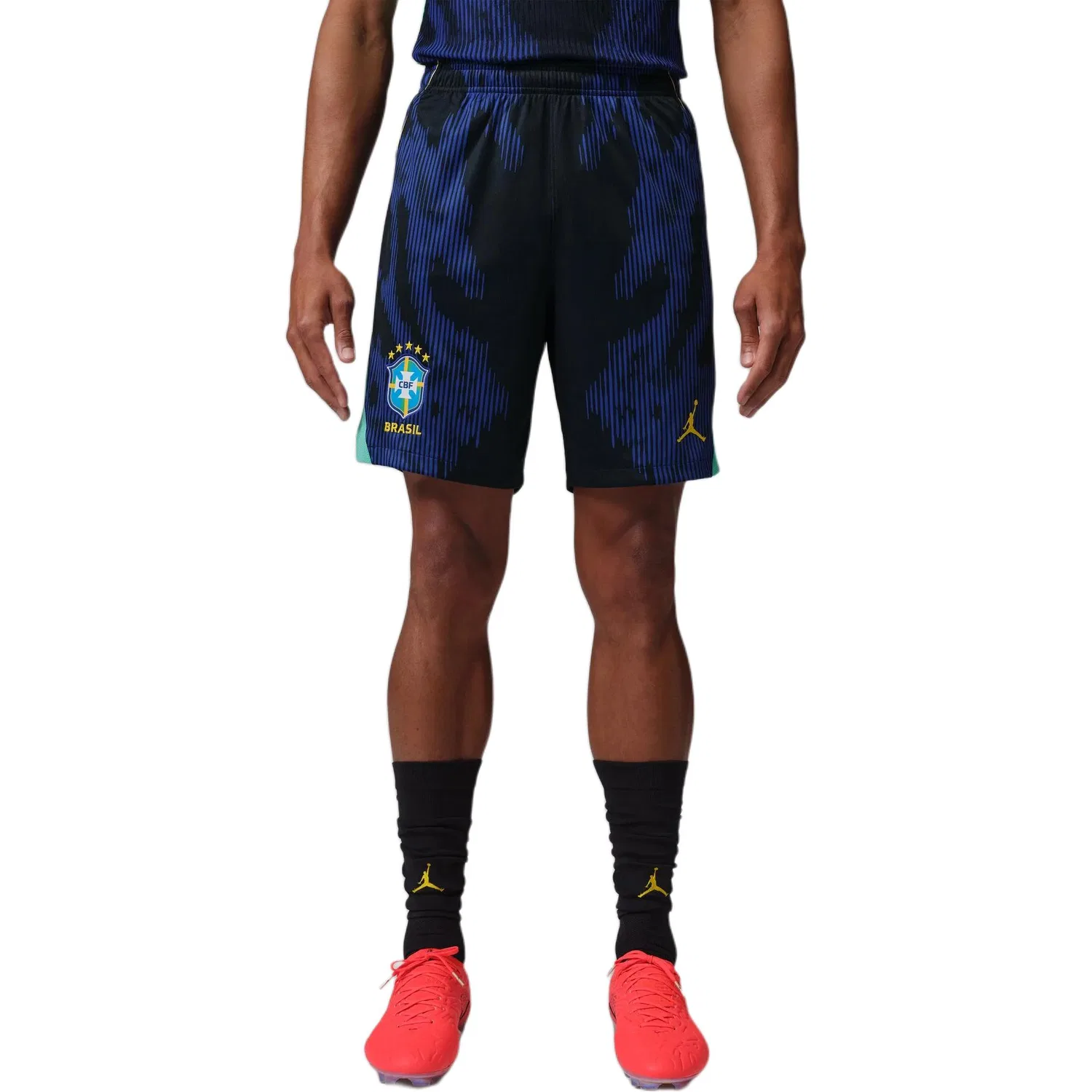 Шорты футбольные мужские Brazil 2026 Stadium Away Dri-FIT Jordan, Old Royal Blue/Black