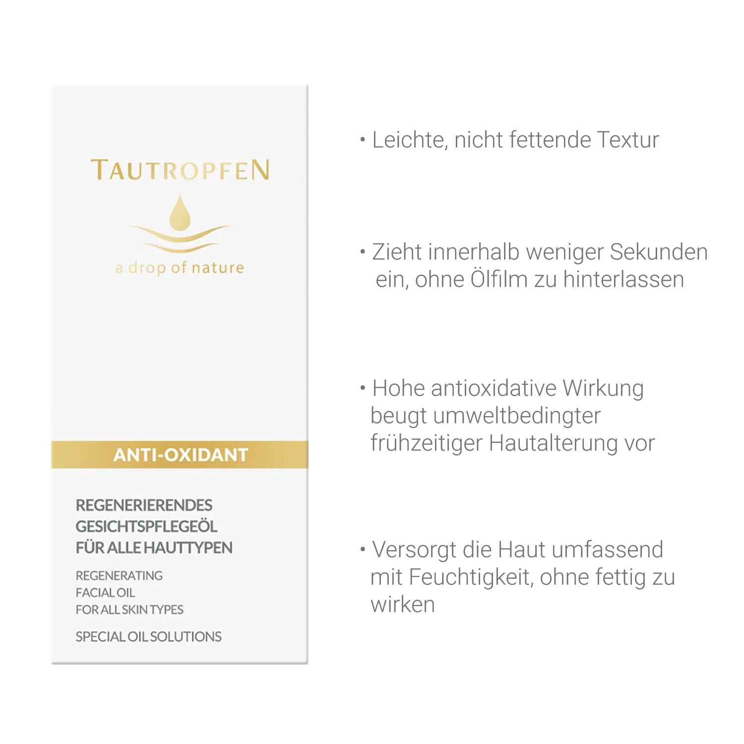 Масло для лица Tautropfen — Регенерирующее от Naturkosmetik — фото 2