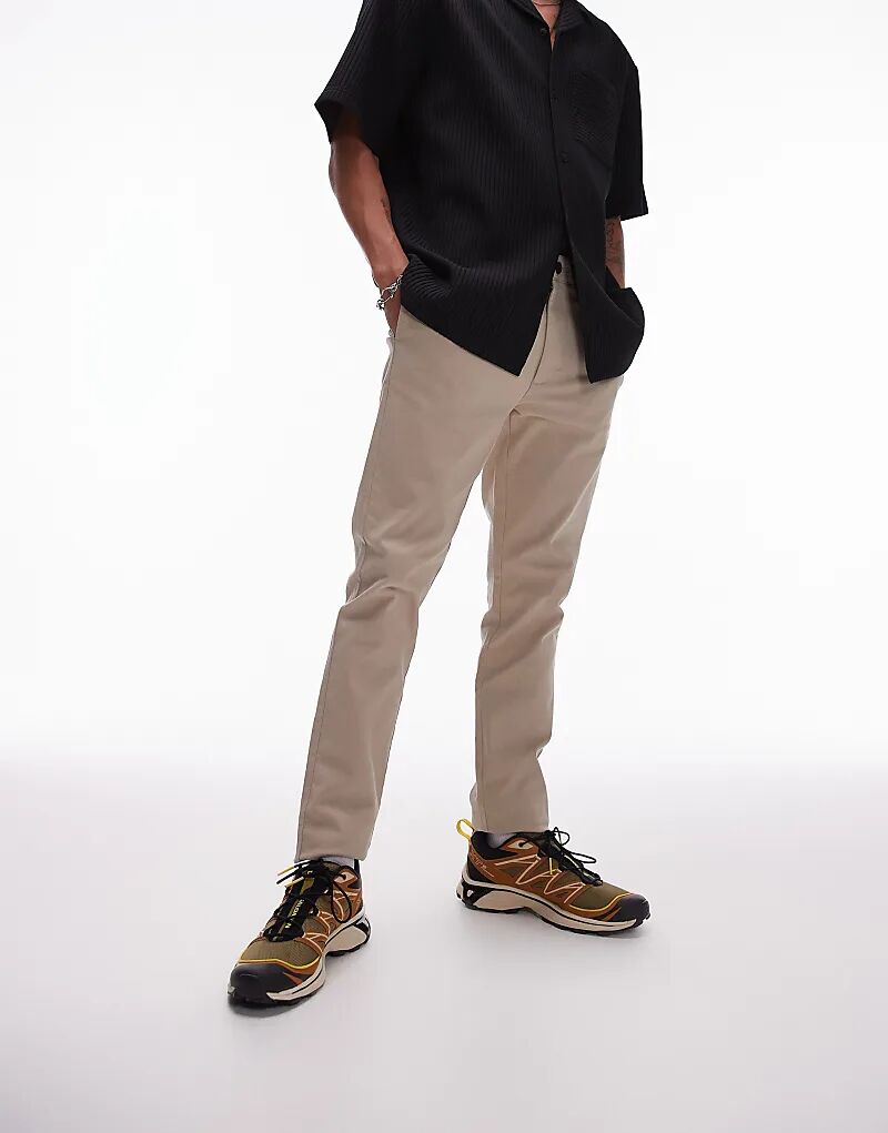 

Узкие брюки чинос в камне Topman