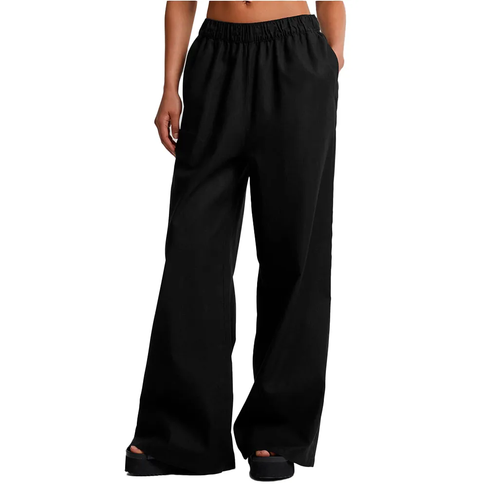 

Брюки Urban Classics Linen Mixed Wide, черный