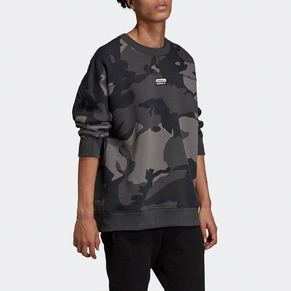 Толстовка с капюшоном оригинальная ryv camo c флисовой подкладкой сохраняющая тепло повседневная спортивная кофта Adidas, серый — фото 4