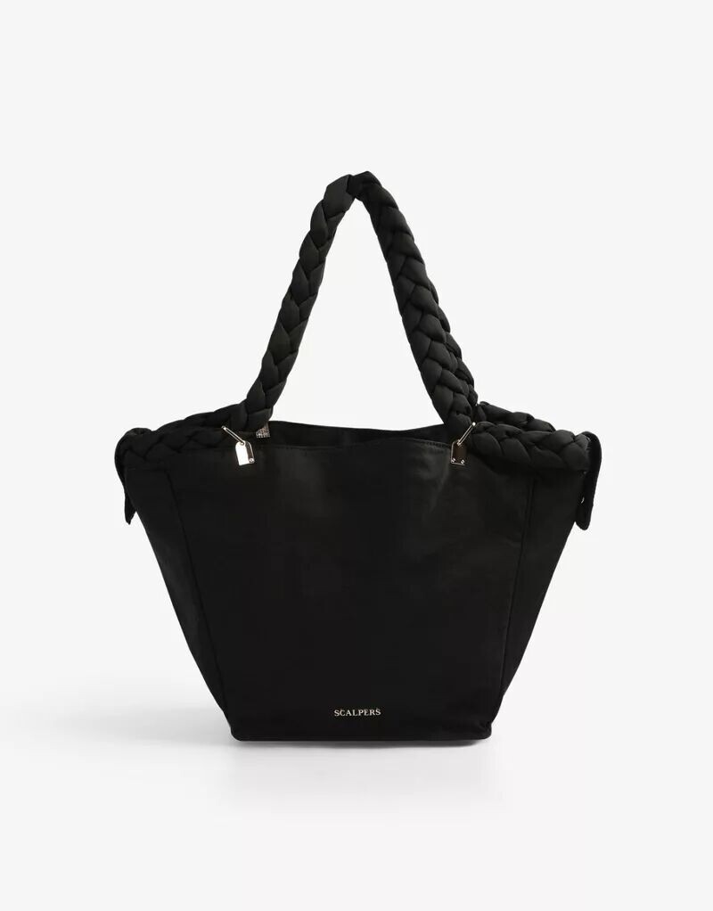 

Скальперы – сумка черного цвета с плетеными ручками Scalpers, Черный, Скальперы – сумка черного цвета с плетеными ручками Scalpers