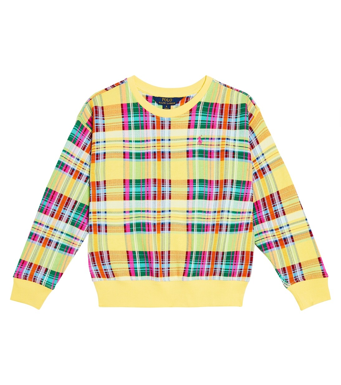 

Свитер в клетку из смесового хлопка Polo Ralph Lauren Kids, мультиколор