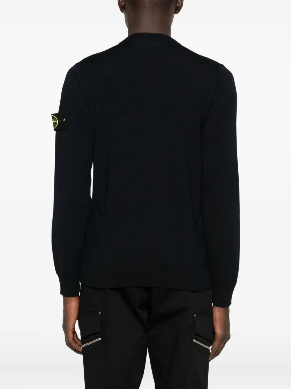 Свитер с круглым вырезом и нашивкой-логотипом Stone Island — фото 4