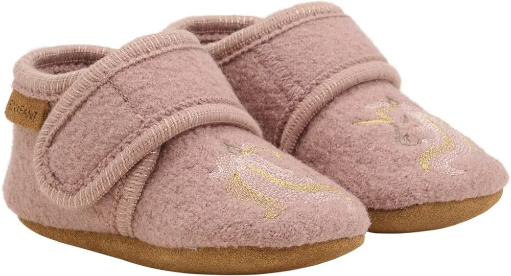 Домашние тапочки Wool Slippers с вышивкой, En Fant, розовый
