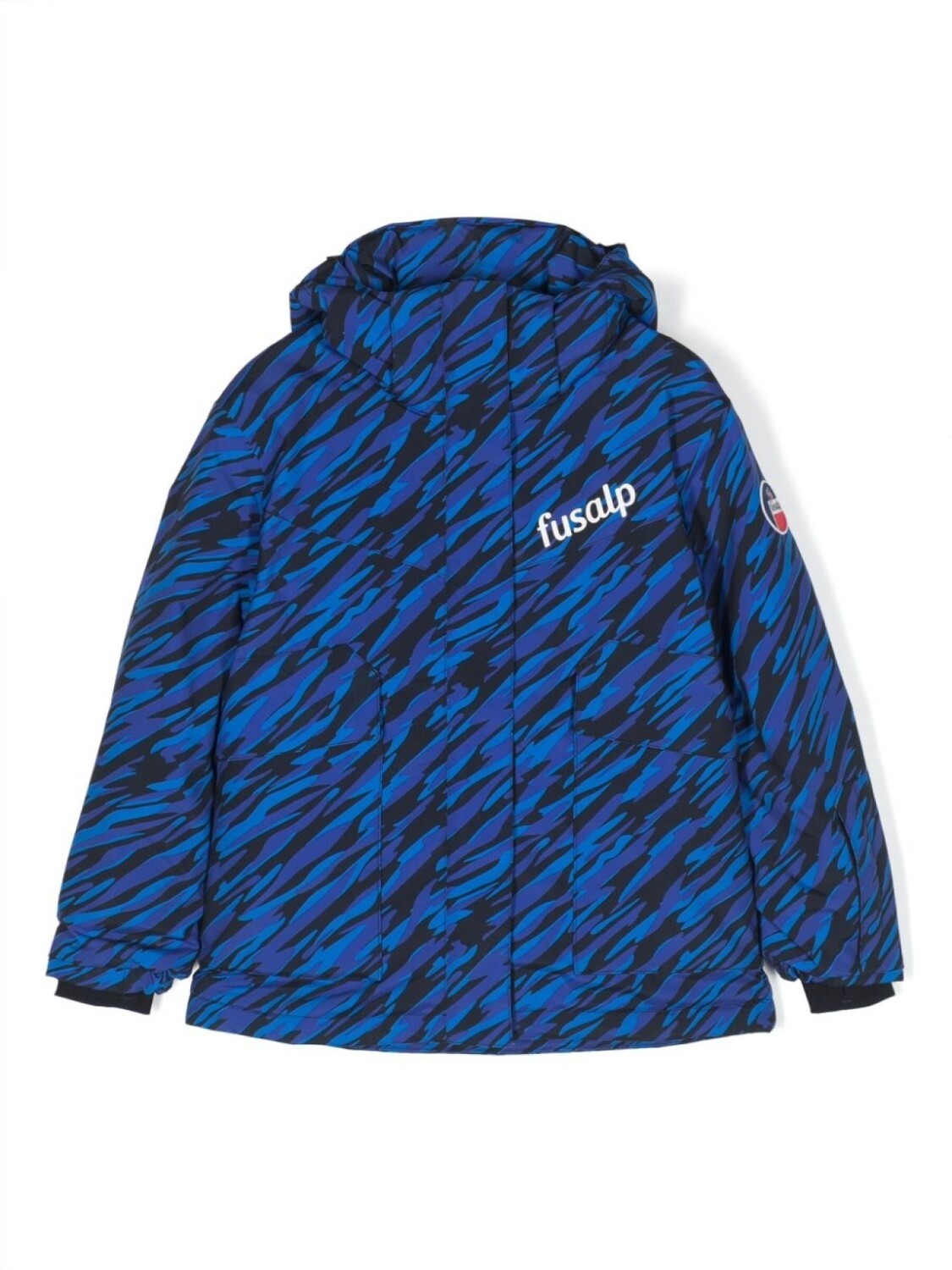

Fusalp Abyss-print ski jacket, синий