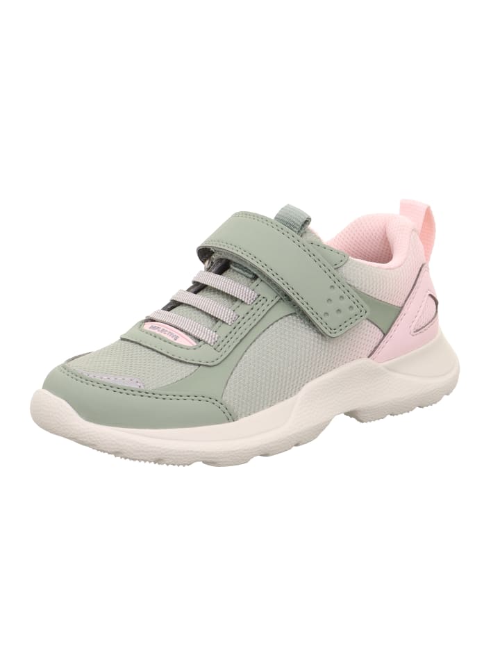 

Кроссовки на шнуровке superfit, цвет hellgrün/rosa