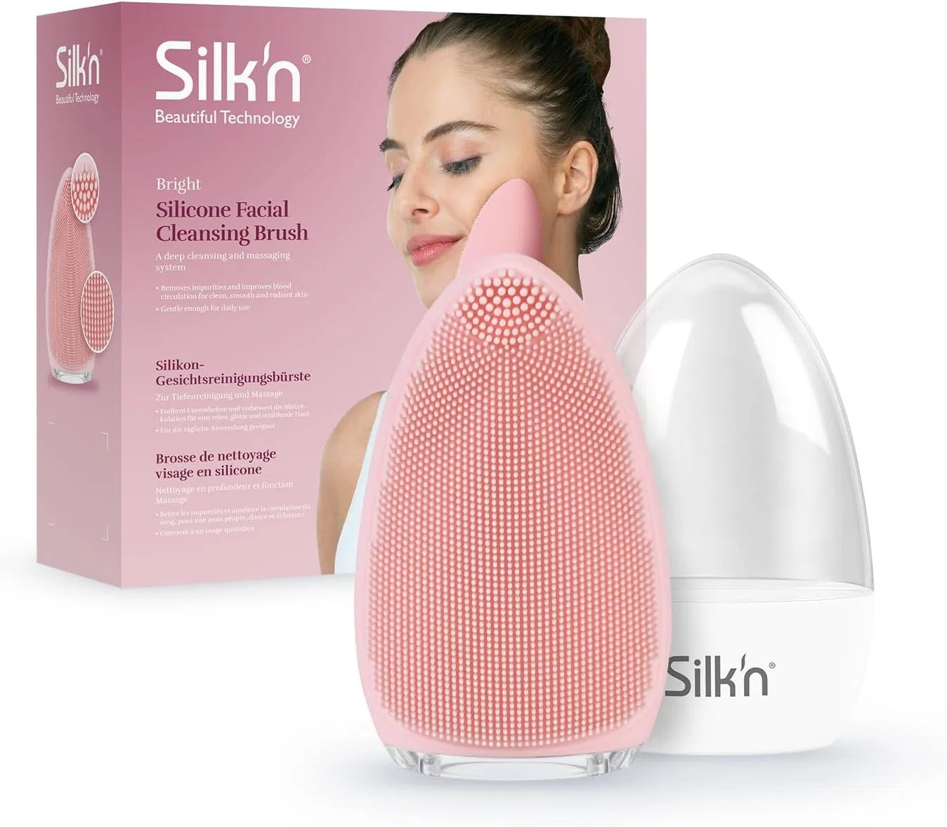 Силиконовая щетка для чистки лица «Bright FB1PE1P001» от Silk'n Silk'N, Pink