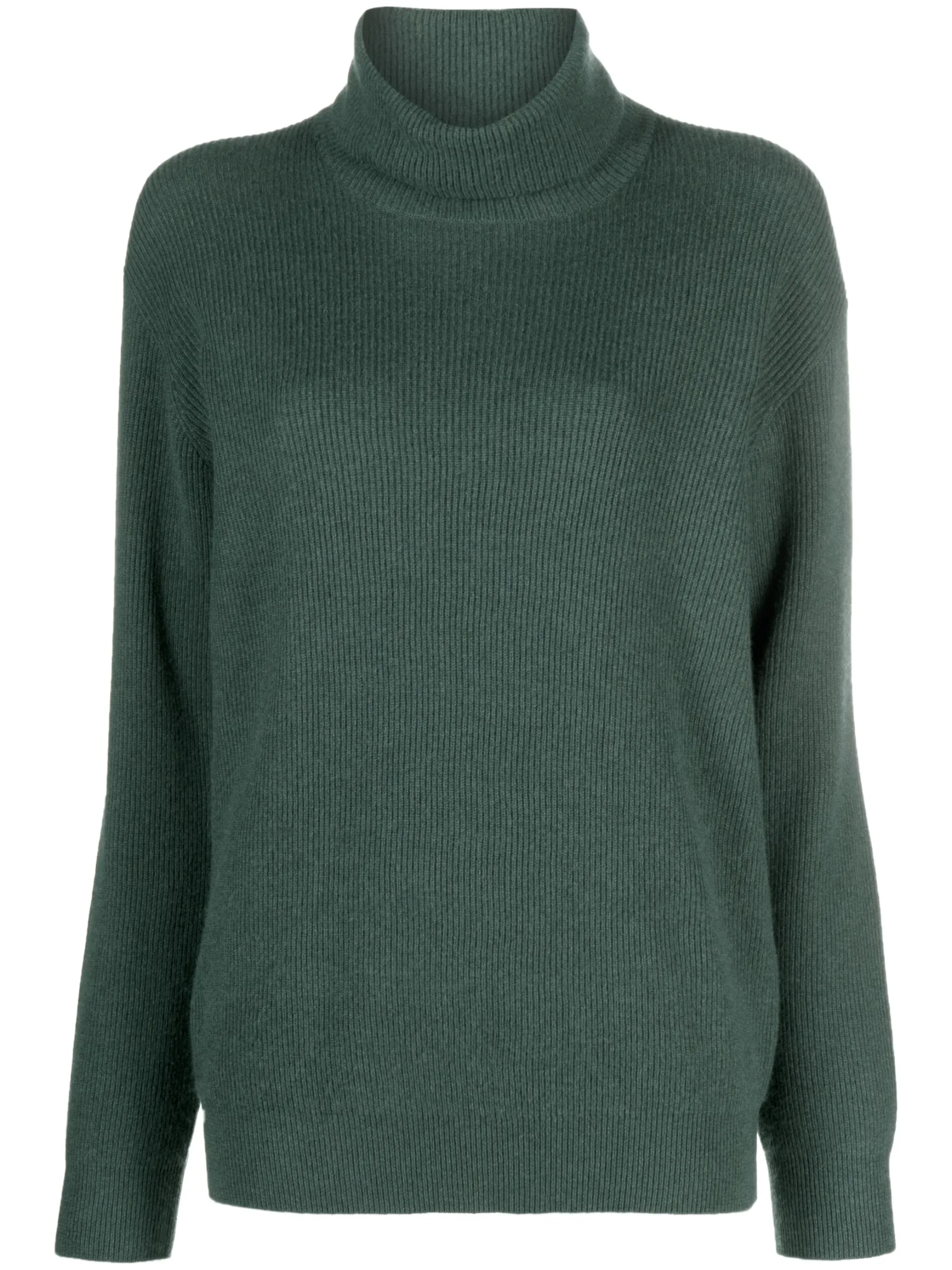 

Кашемировый джемпер с высоким воротником Brunello Cucinelli, зеленый