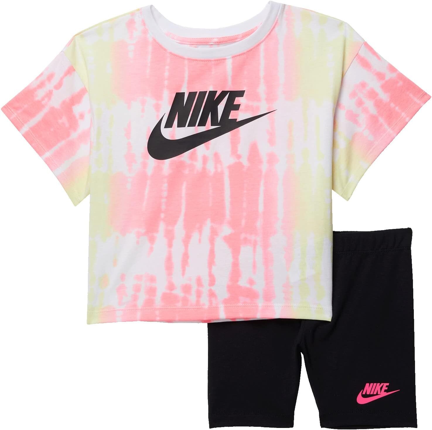 

Детский набор Nike Boxy T-Shirt and Bike Shorts Set, черный