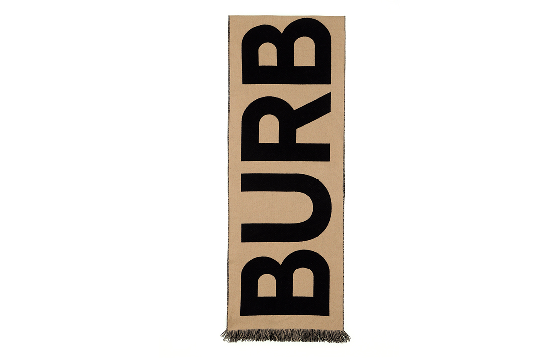 

Шерстяной жаккардовый шарф с логотипом Burberry