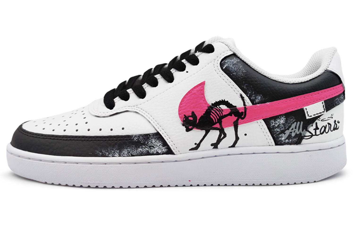 

Кроссовки Nike Court Vision 1 Skateboarding Shoes Women's Low-top Pink/Black, розовый