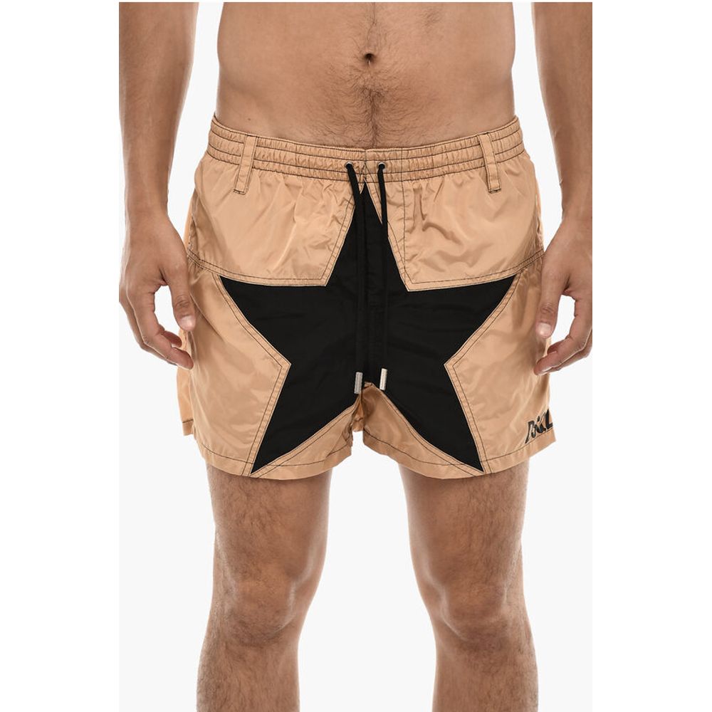 

Нейлоновые шорты для плавания с большой фронтальной звездой Dsquared2, Beige