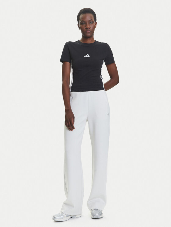 Облегающая футболка Essentials 3-Stripes JC8325 Adidas, черный — фото 2