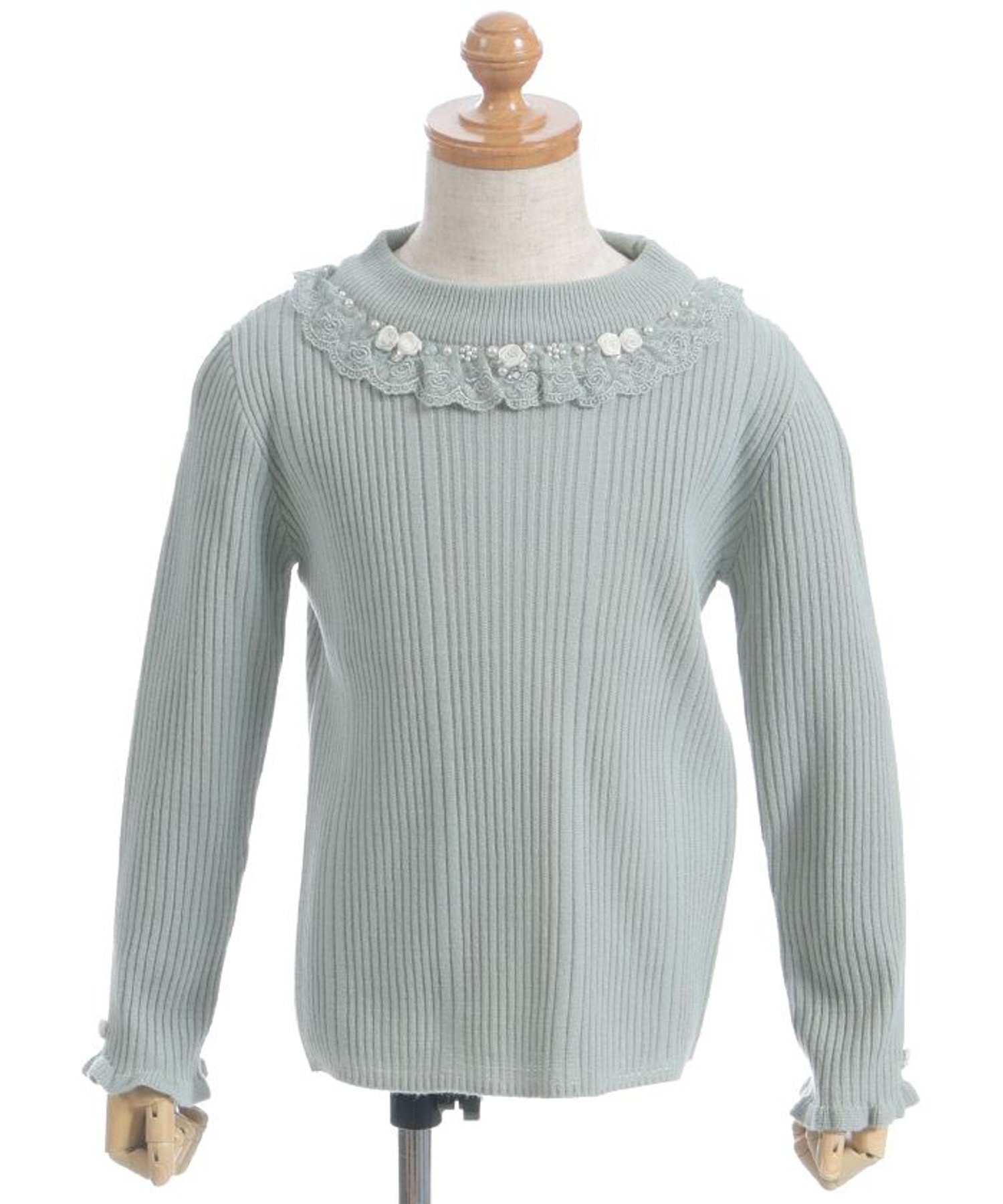 Топ Вязаная бутылка с розой Axes Femme Kids, mint