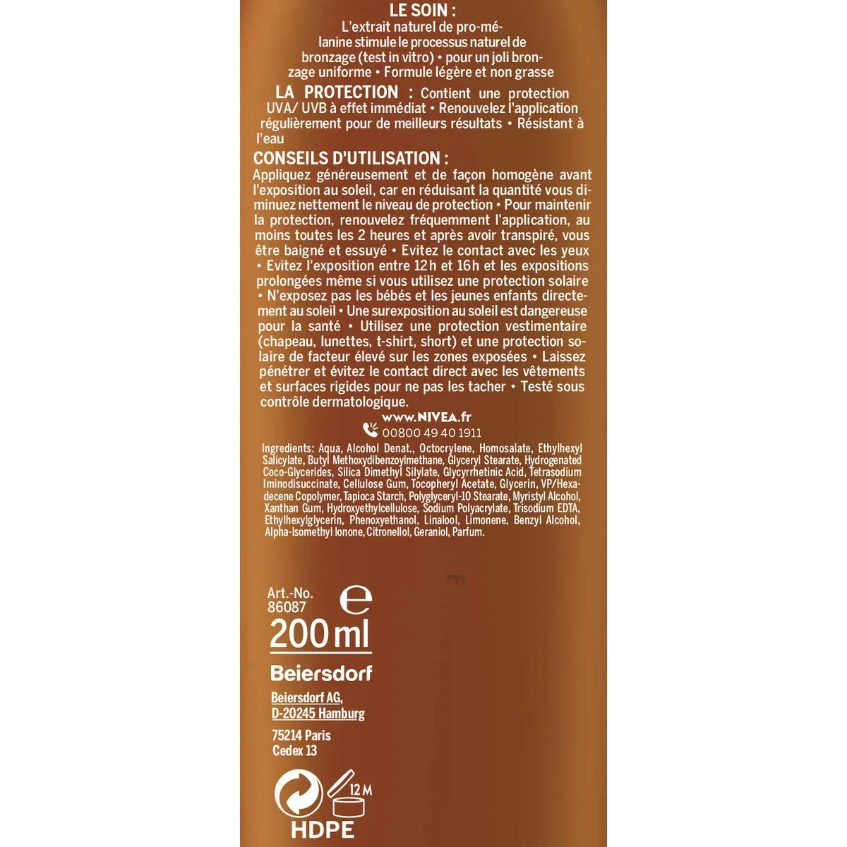 Солнцезащитный крем Nivea Sun Protect & Bronze с активатором загара SPF 6, 200 мл Nivea Sun — фото 3
