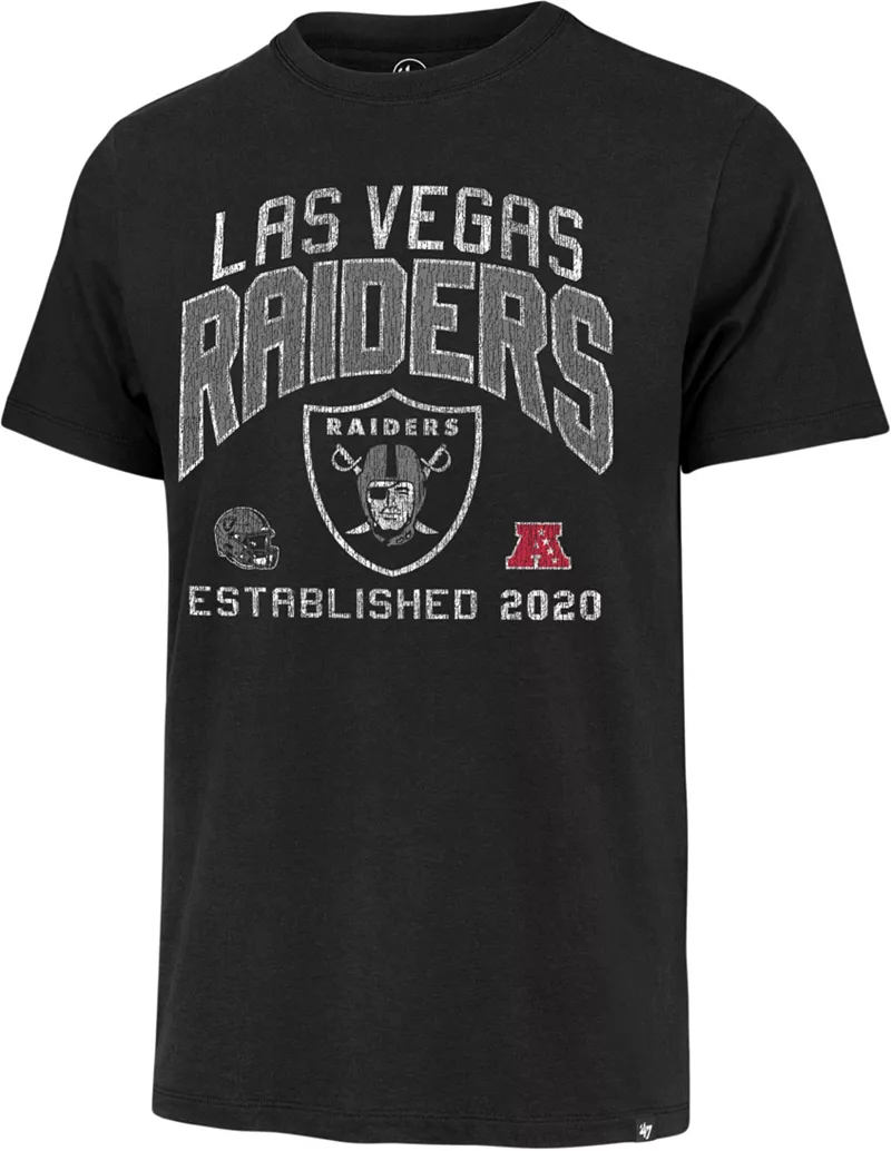 

Мужская черная футболка '47 Las Vegas Raiders Turned Up