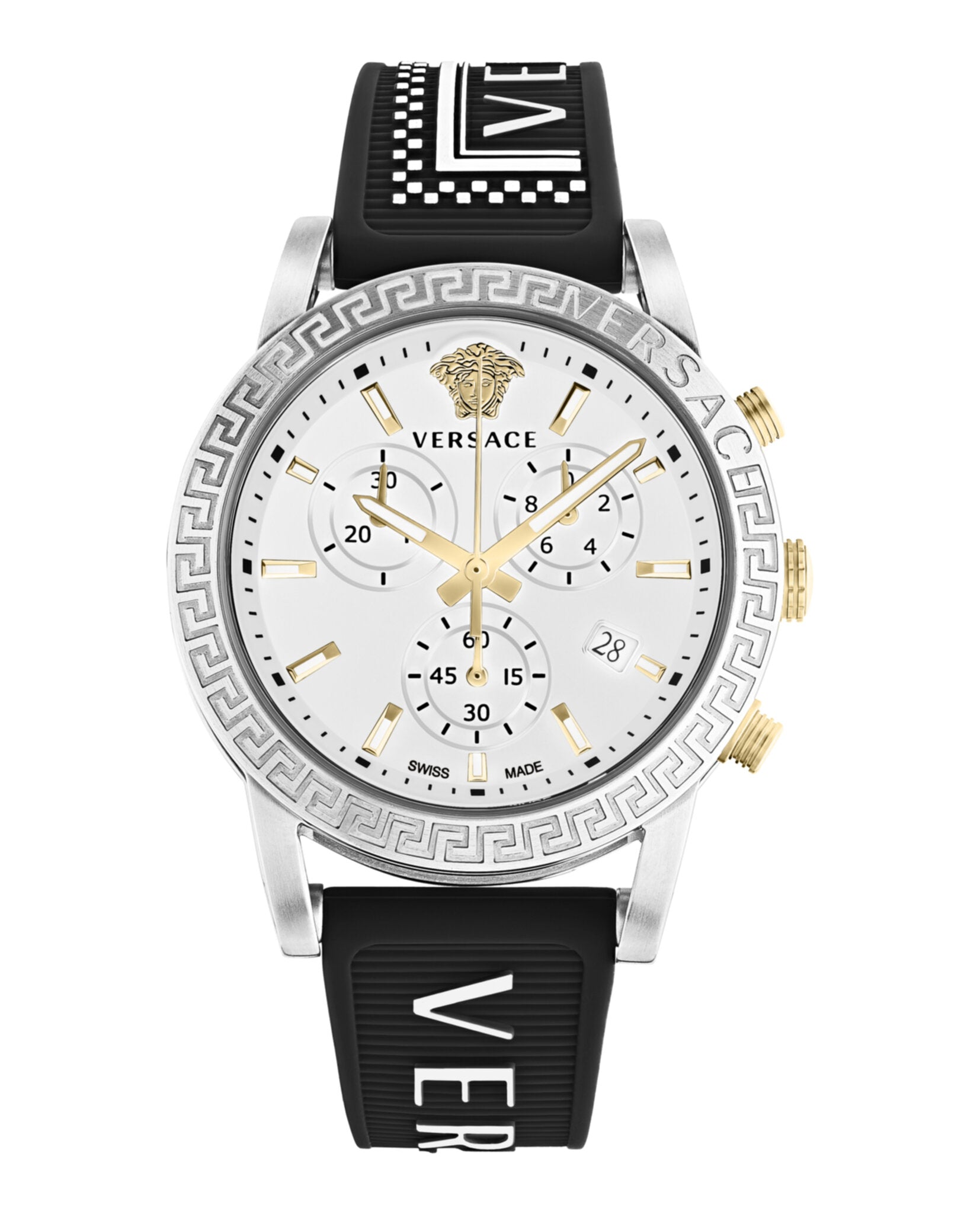 

Часы с ремешком Sport Tech Versace, цвет black/stainless steel/silver
