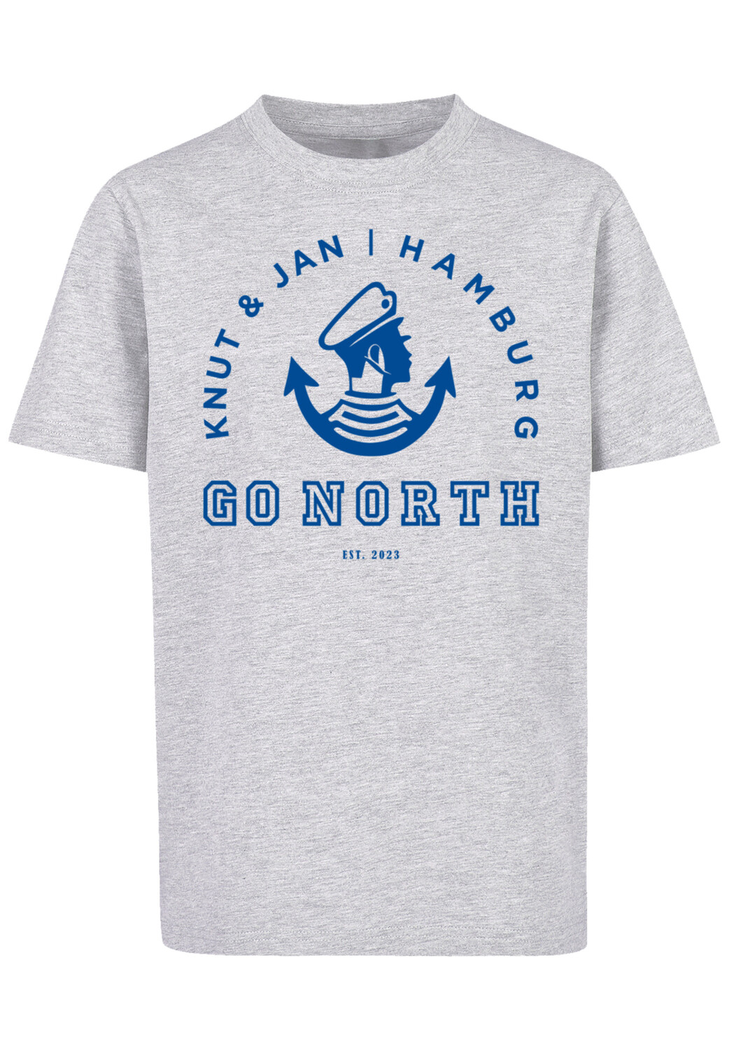 

Футболка F4NT4STIC Go North Knut & Jan Hamburg Logo, цвет grau meliert
