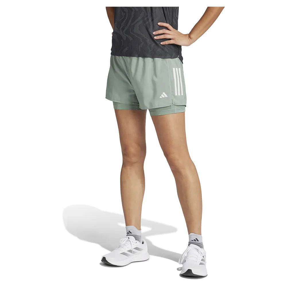 

Шорты adidas Own The Run Climacool 2in1, зеленый