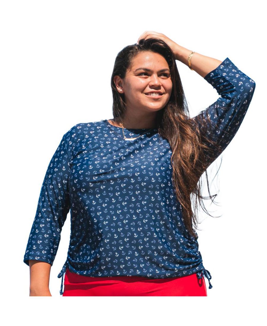 

Купальный топ и плавки/бюстгальтеры Margaux больших размеров Calypsa, Navy anchors