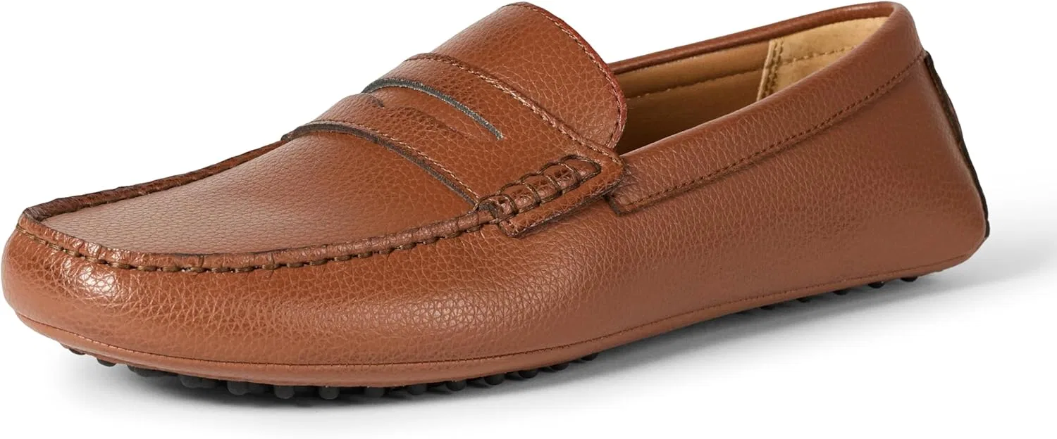 Мокасины повседневные Amazon Essentials, Tan Faux Leather