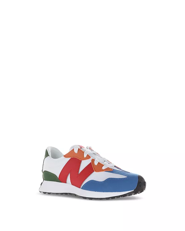 

Детские беговые кроссовки на шнуровке 327 для малышей. New Balance, белый