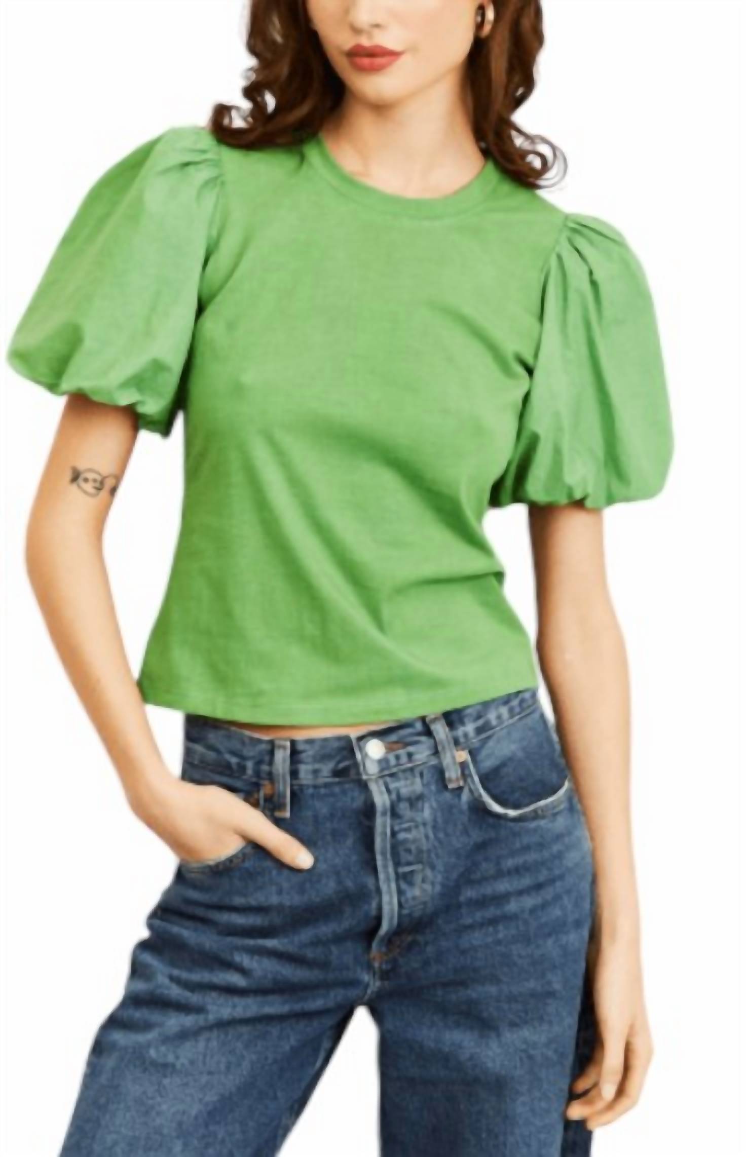 

Футболка Lali Tee Топ In Mantis Green LOVE THE LABEL