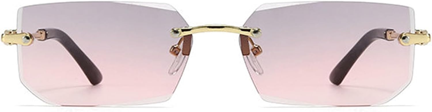 

Солнцезащитные очки без оправы, металлические, прямоугольные, для женщин и мужчин, в винтажном панк-стиле, роскошные, для активного отдыха и вождения, черные, с защитой от УФ-излучения UV400 helena, C13