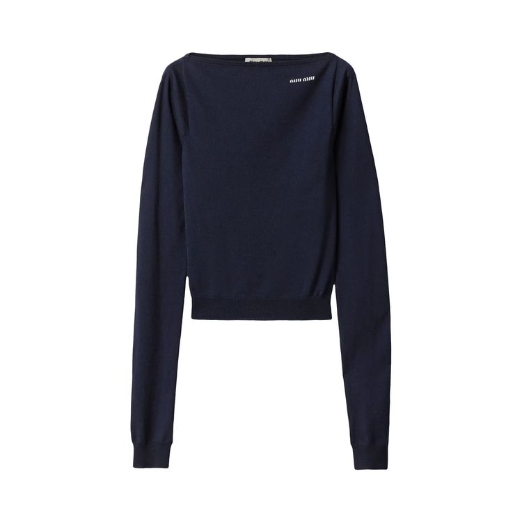

Свитер Miu Miu Boatneck Sweater 'Navy', синий