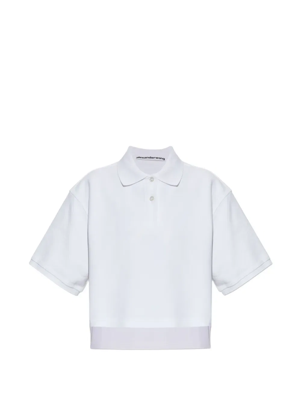 Поло с асимметричным низом Alexander Wang, белый