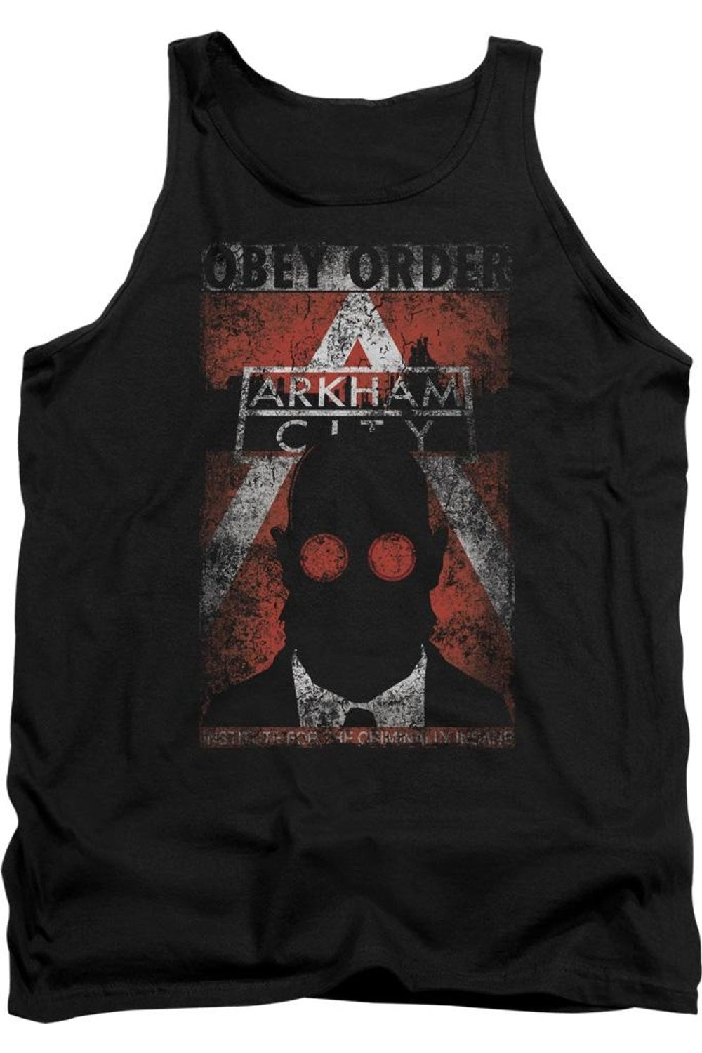 

Batman Arkham City Obey Order Плакат для взрослых Майка Gildan, черный