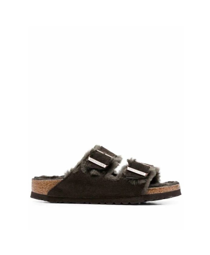 

Босоножки из овчины Arizona Birkenstock, коричневый