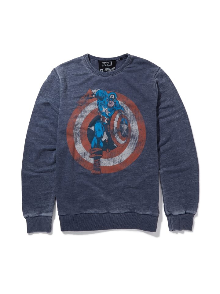 

Толстовка Re:Covered Sweatshirt Marvel Captain America, синий