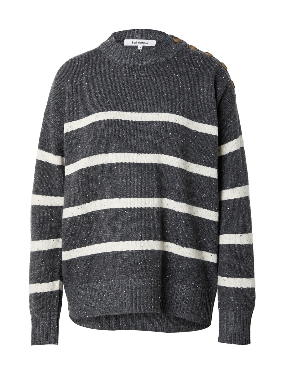 

Тонкий вязаный свитер Soft Rebels Sweater SREMerald, темно-серый