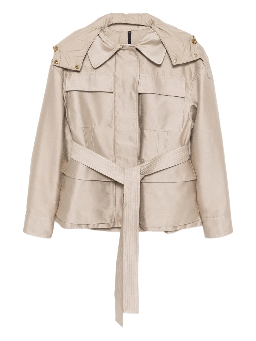 

Куртка с вышитым логотипом MONCLER, нейтральный