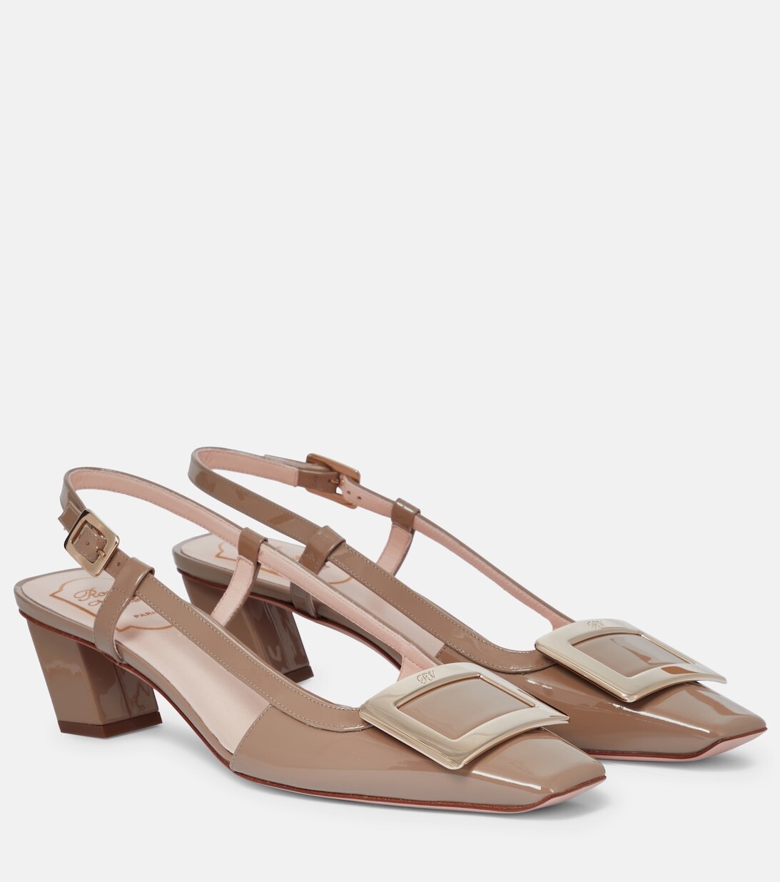 Туфли Belle Vivier с ремешком на пятке Roger Vivier, бежевый