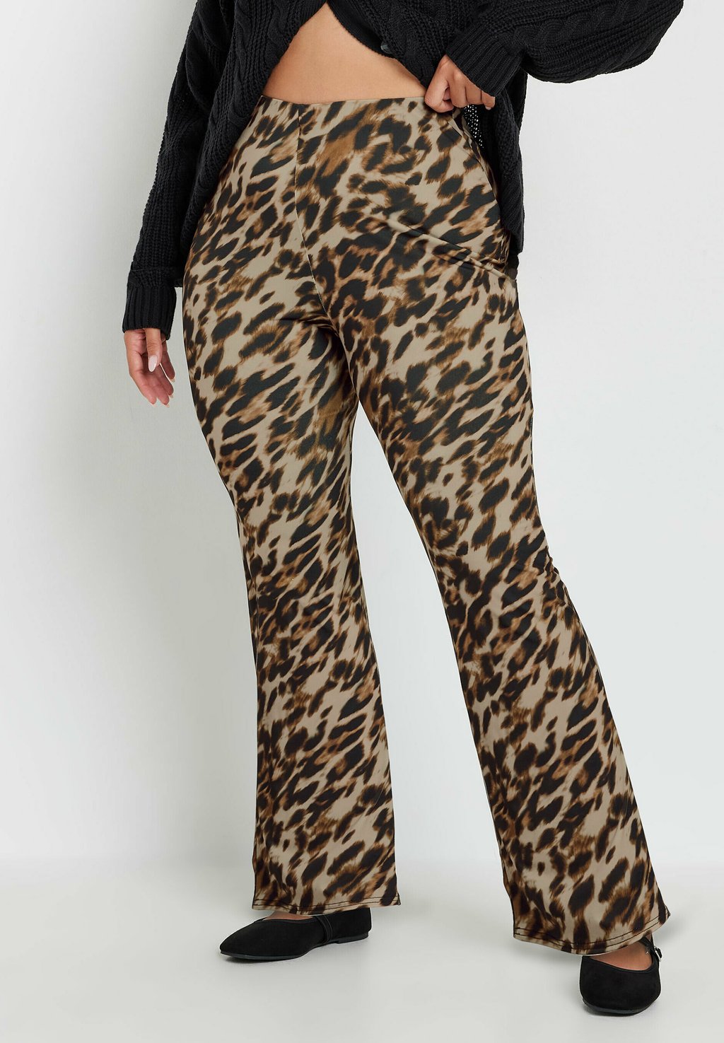 

Леггинсы LEOPARD FLARED Yours Clothing, коричневый