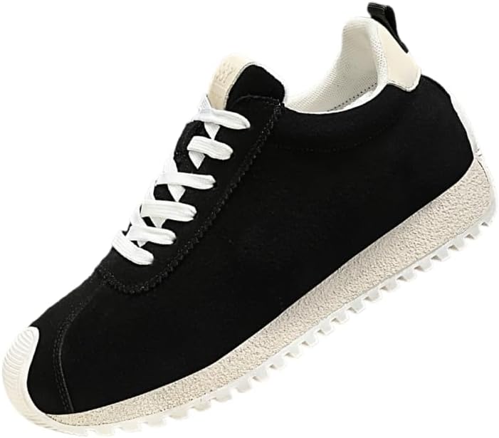 

Мужские модные повседневные спортивные кроссовки- удобные, с противоскользящей толстой подошвой, подходят для всех сезонов и с шнурками Hoalox, черный