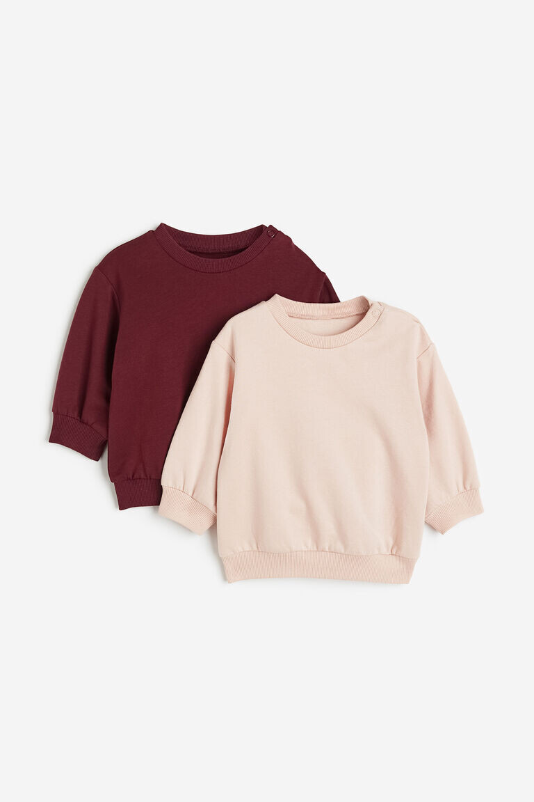

2 пары хлопковых толстовок H&M, розовый