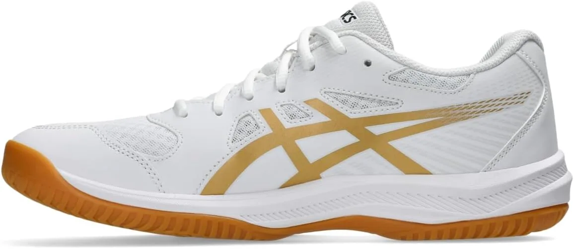 Волейбольные кроссовки Asics Men's Upcourt 6, белый/золотой — фото 4