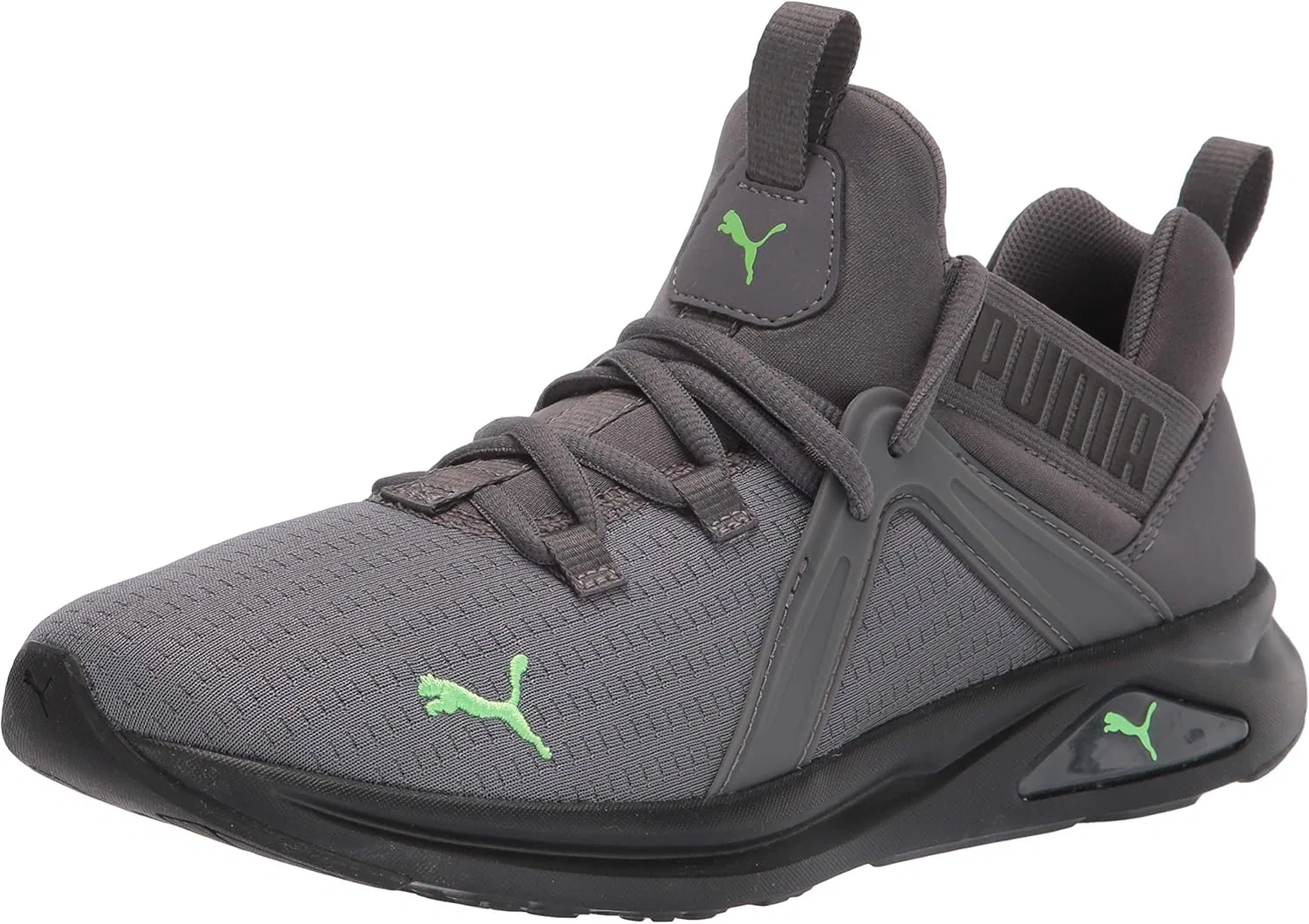 Мужские кроссовки PUMA Enzo 2 для бега по улицам, 2-Castlerock Puma Black Electric Green