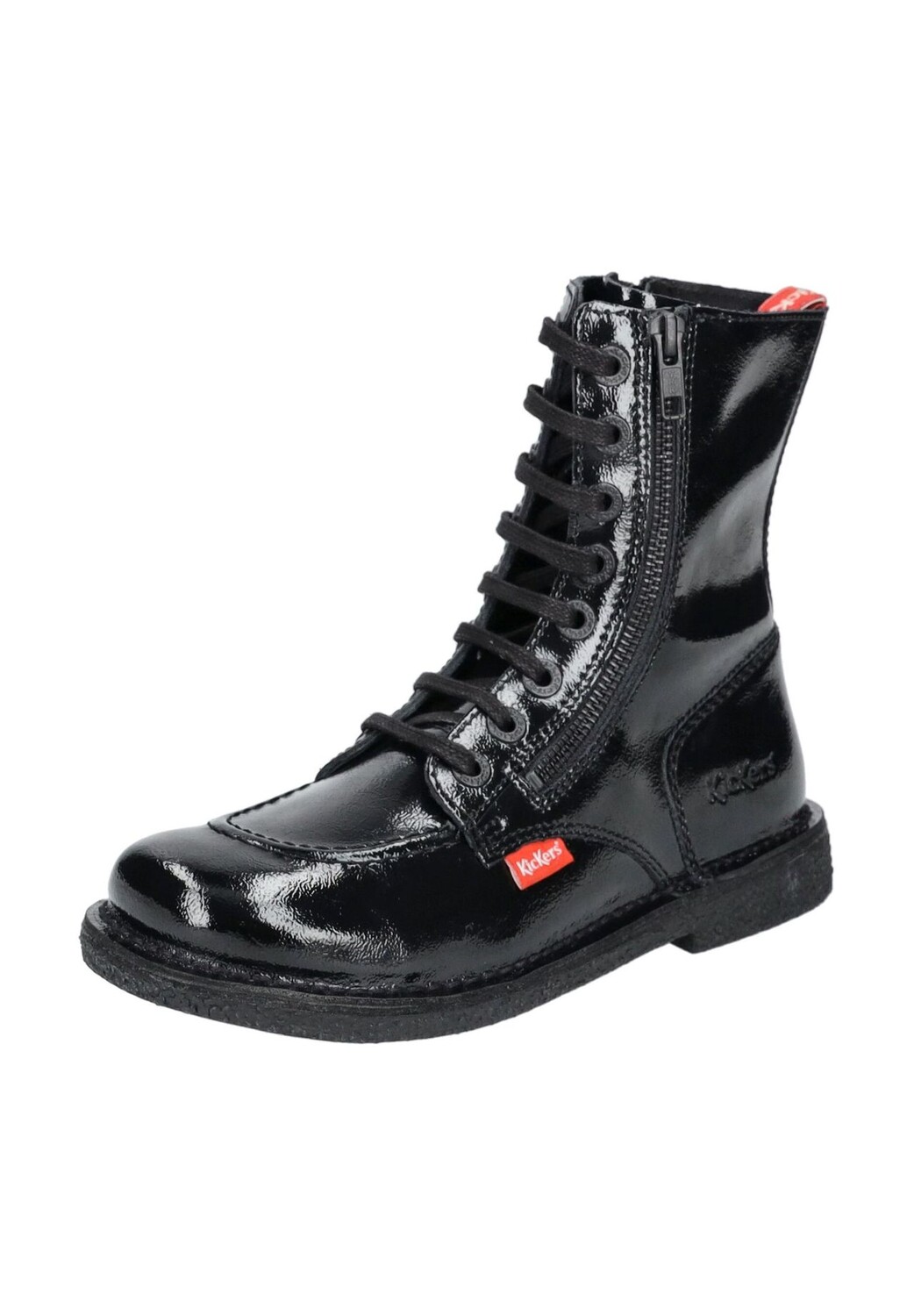 Кожаные ботильоны KicKers, цвет Schwarz Lack