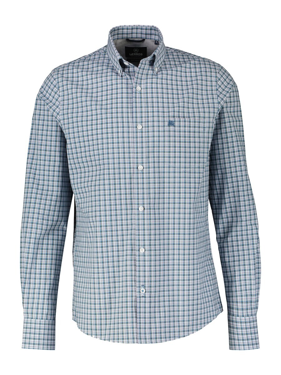 

Клетчатая рубашка LERROS Regular fit Button Up Shirt, небесно-синий