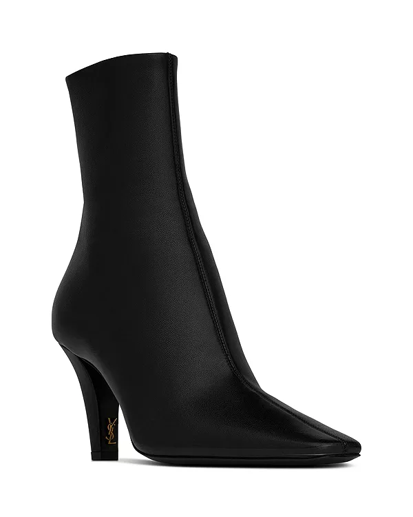 Женские ботильоны Jill на среднем каблуке Saint Laurent, черный