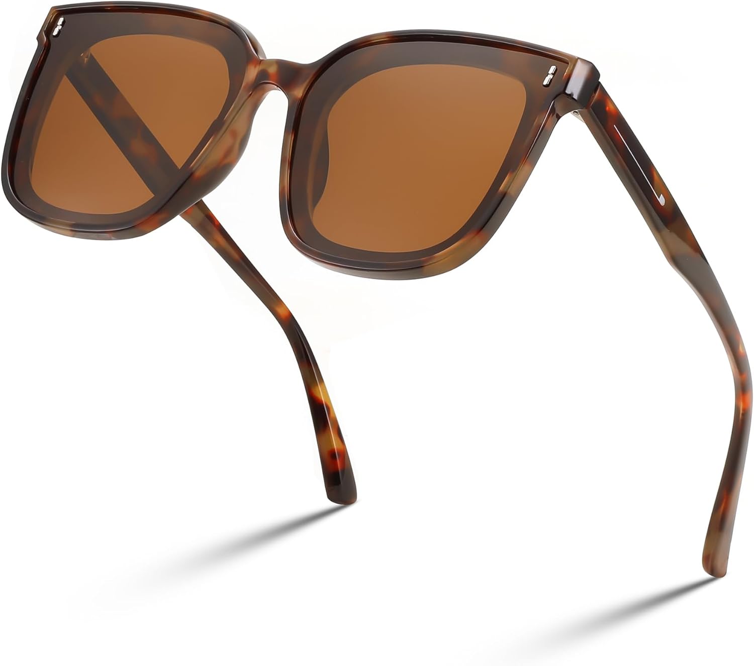 

FEISEDY Женские большие винтажные поляризованные солнцезащитные очки квадратной формы, милые, модные, классические, простые, мужские B2758, 010 Lropard Frame & Tea Lens