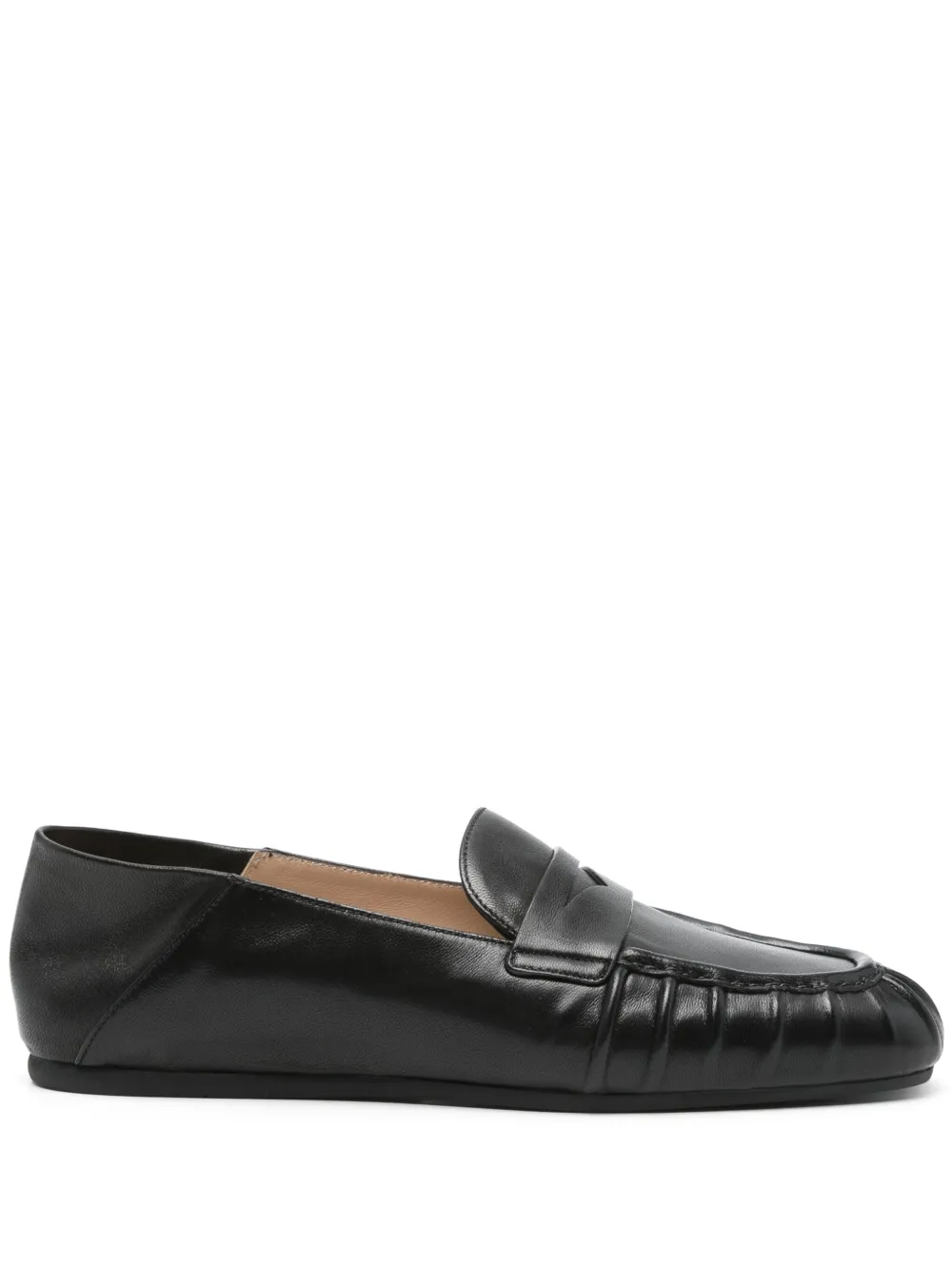 Кожаные лоферы Stuart Weitzman, черный