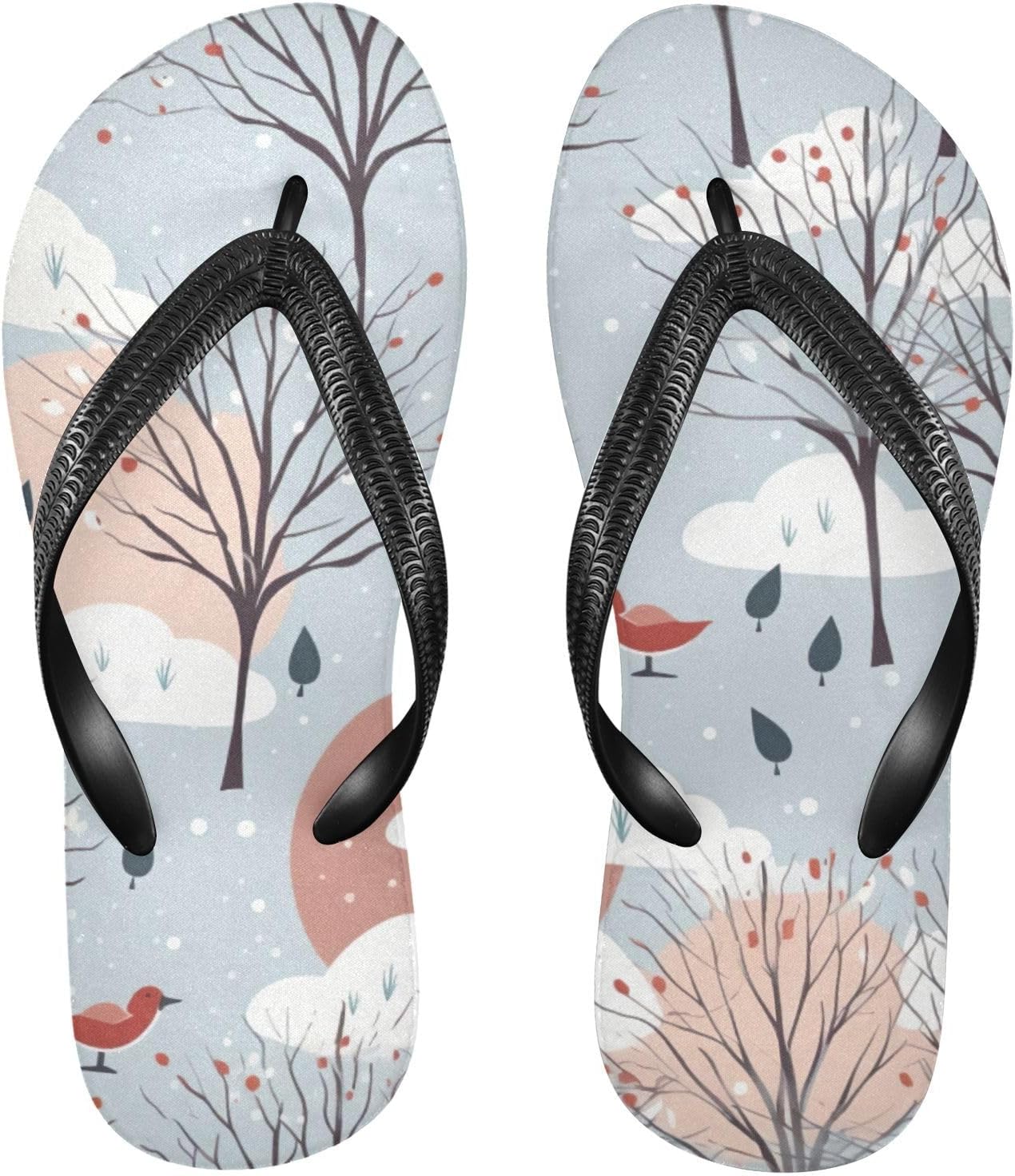 

Зимние шлепанцы Trees для пляжа и лета, повседневные сандалии для женщин и мужчин, обувь для душа, размер XS Kfbe